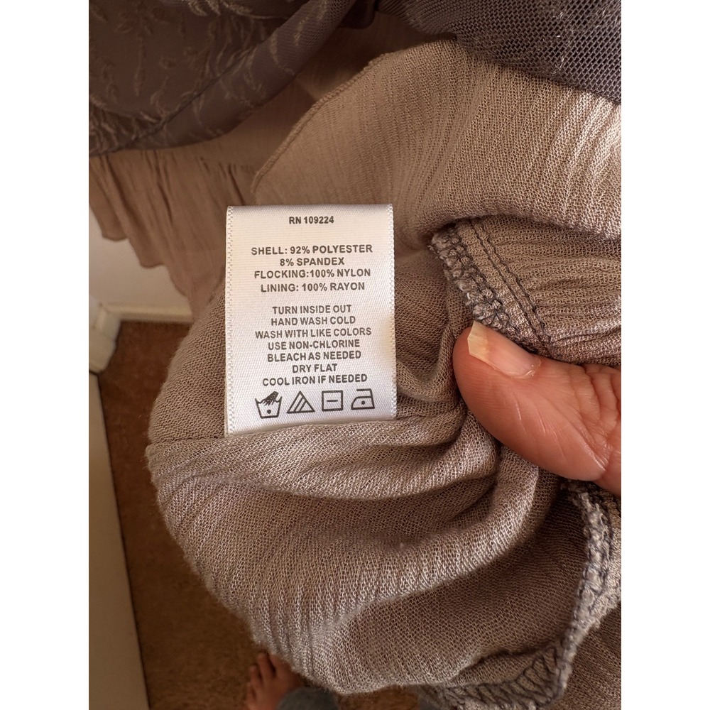 Indigo Soul Grey & Beige Layered Top - XL - Picture 8 of 8